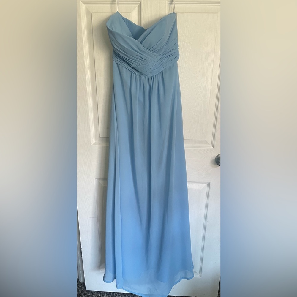 Christina Wu size 8 baby blue formal dress